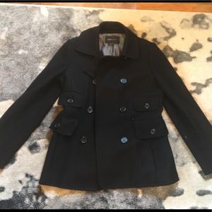 Black BCBGMAXAZRIA 6-button Peacoat Jacket
